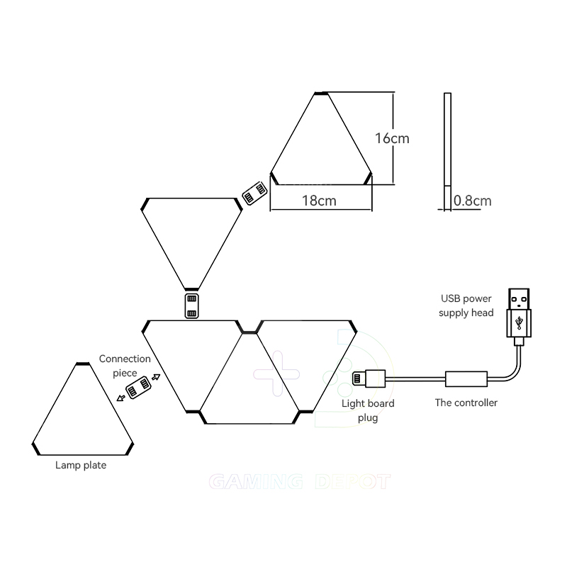 gaming smart triangle panels-11